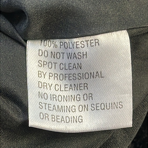 NWT Ieena Mac Duggal Black Long Sleeve Ruffle Tiered Midi Dress Sequin Sz 4 - Picture 13 of 16